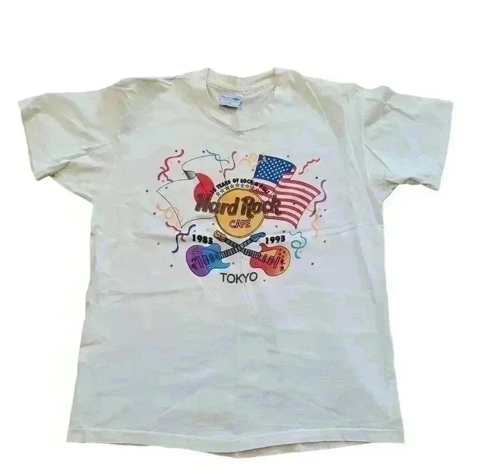 Vintage Made In USA Hard Rock Cafe Tokyo Anniversary Single Stiched T Shirt